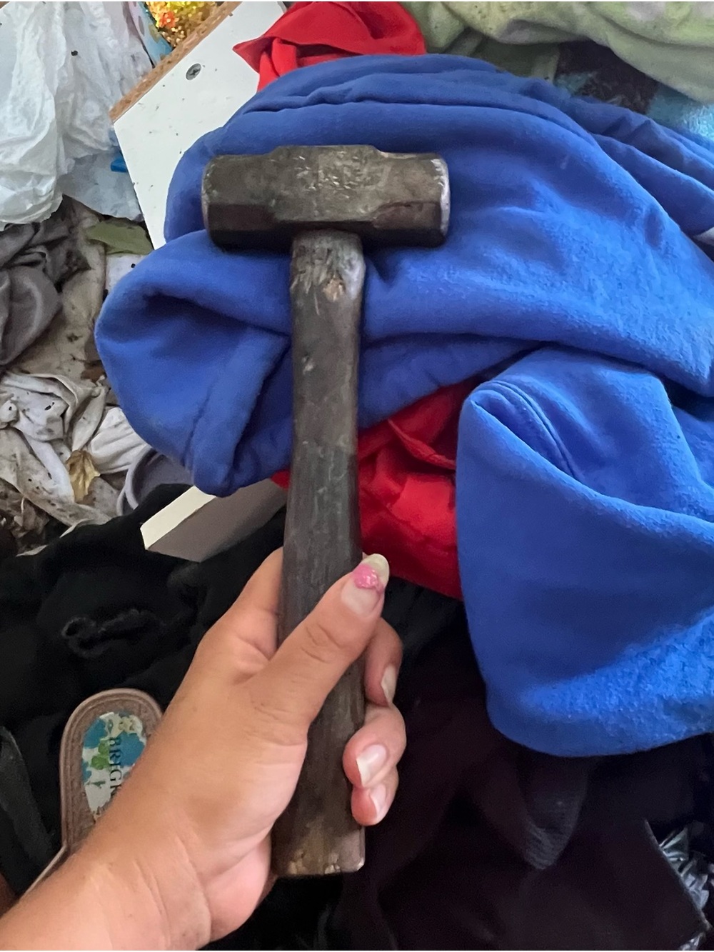 Vintage Steel Hammer - Black Handle